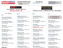 Tablet Screenshot of oswegomenus.com